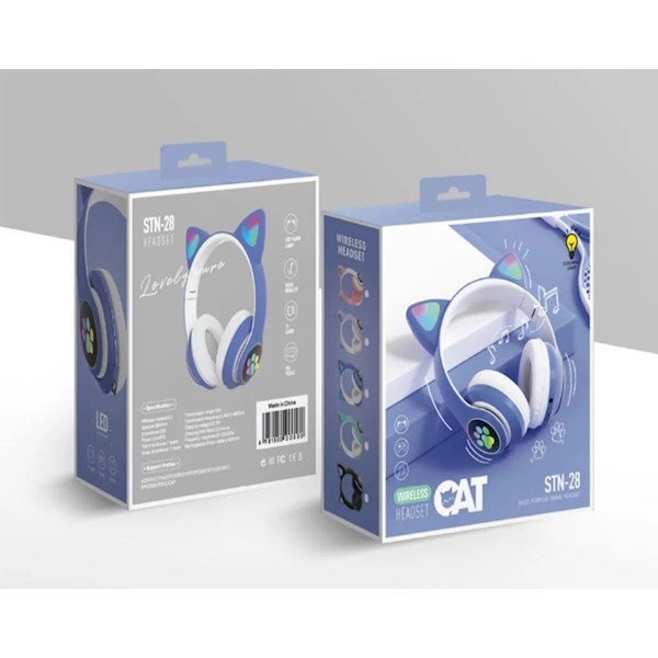 ყურსასმენი Cat Ear STN-28 Wireless bluetooth Headphones, Blue ...